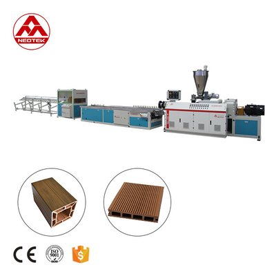 100kW co-roterende conische tweescrew WPC-extrusielijn YF108 met geavanceerde technologie