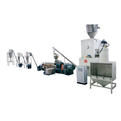 Co-roterende conische tweescrew PP PE basis WPC extrusielijn met 156 1 schroef L/D verhouding