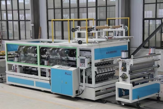 Plastic conical twin screw PVC daktegel extrusielijn