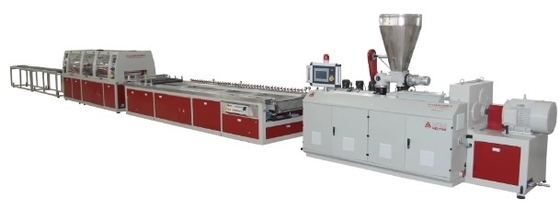Aanpasbare dubbel schroef co roterende kegelvormige PVC holle plaat extrusie machine